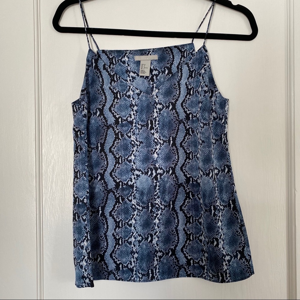 Spaghetti strap snakeskin pattern blouse